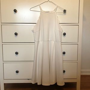 Scalloped White Dress